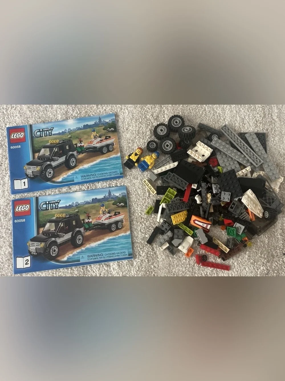 Lego City Jeep Jet Ski Set 60058 100% Complete